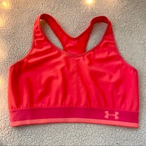 Hot pink under armour sports bra